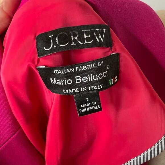 J.Crew Patch Pocket Blazer in Italian Ponte Pink Size 2 BF422 - Picture 10 of 11